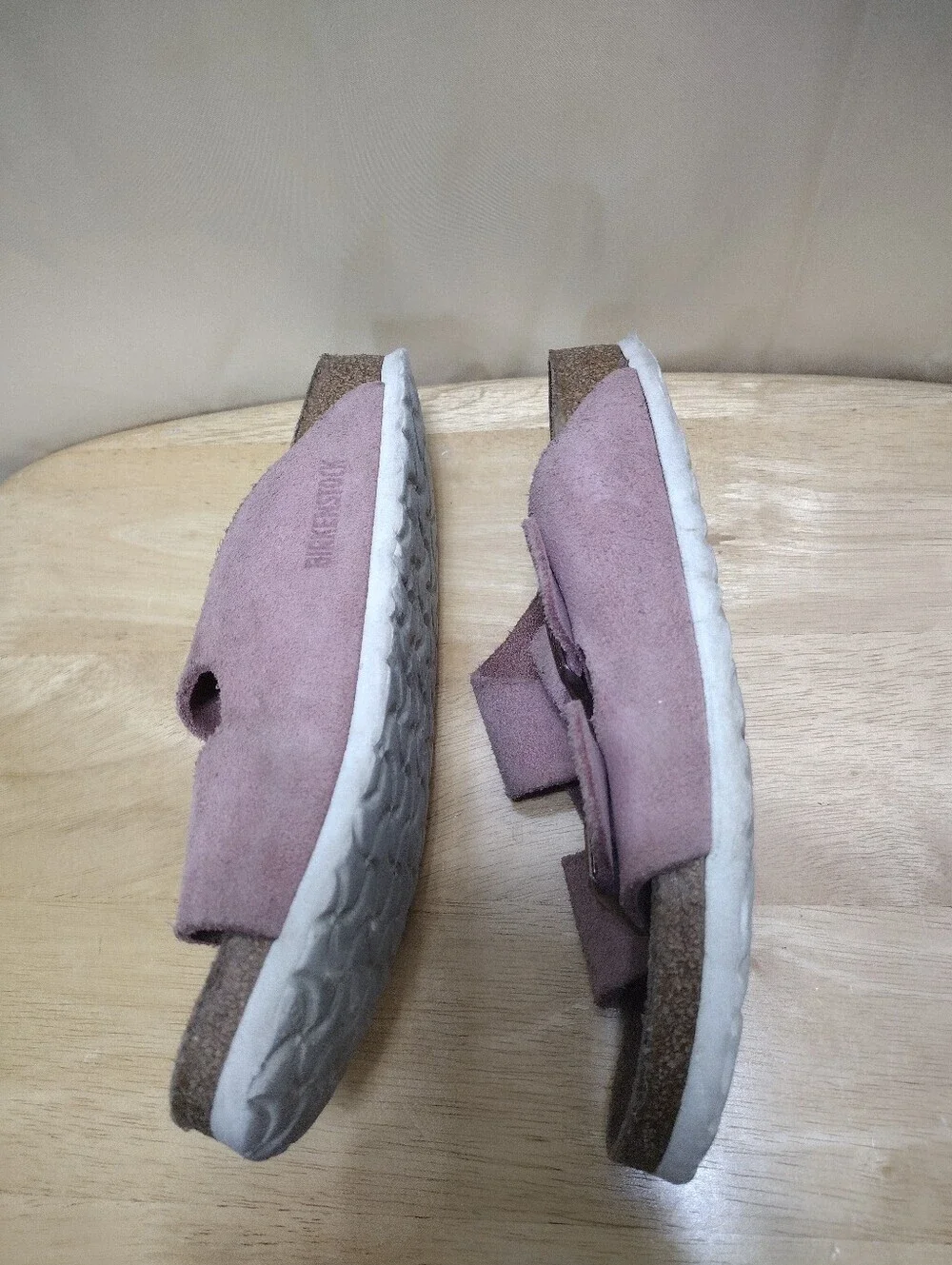 BIRKENSTOCK Arizona 37 / 6 Pink Suede Slides 2 Strap Slip-on Sandals